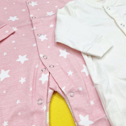 TBS - Pack of 2 Sleep Suits - Pink - Stars & Cuddles