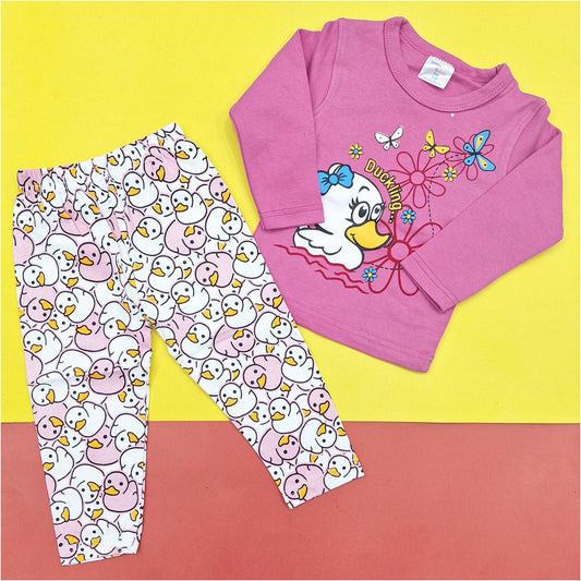 2 Pieces - Little Giants - Suit Set - Duck - Pink