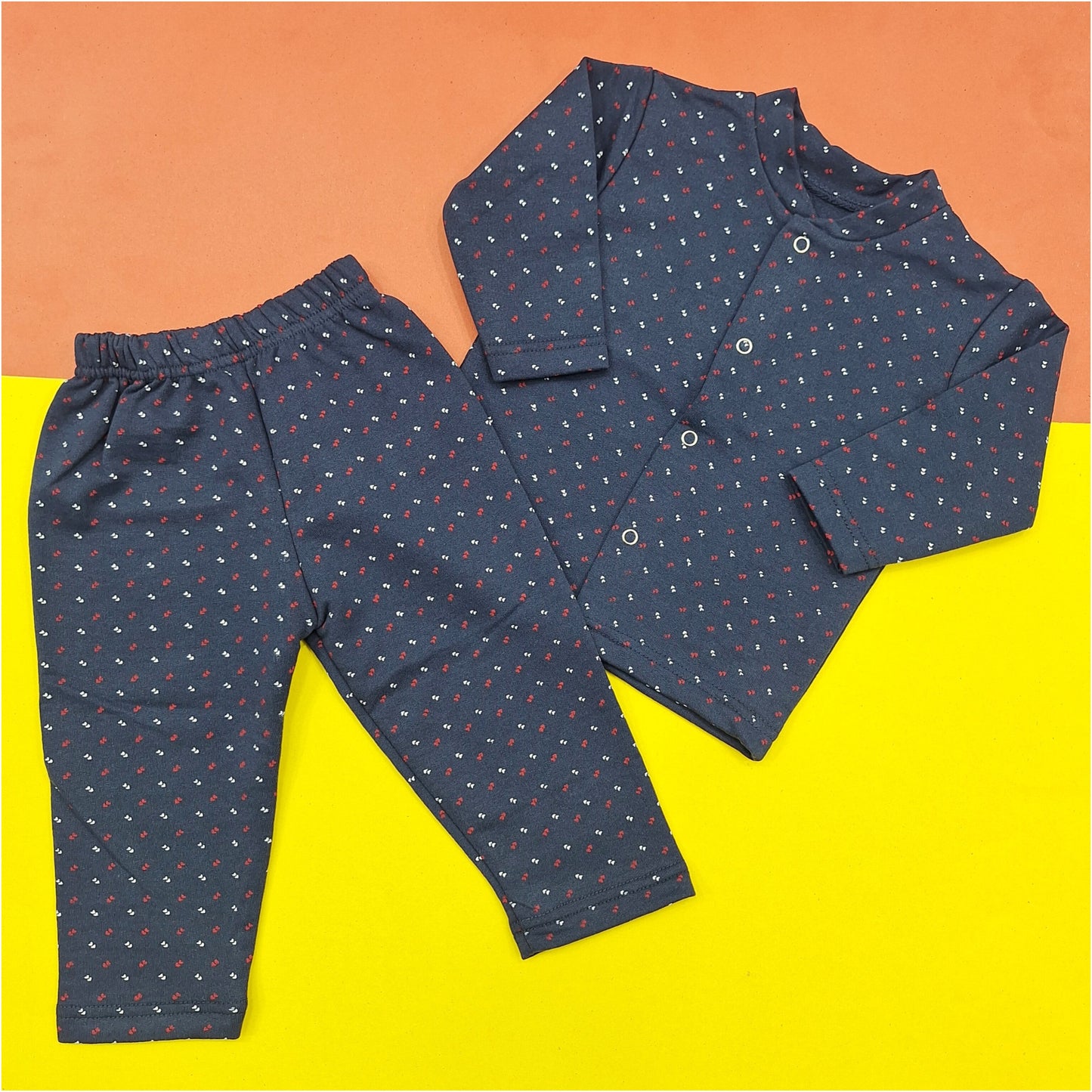 TBS - Night Suit - Navy Blue - Hearts