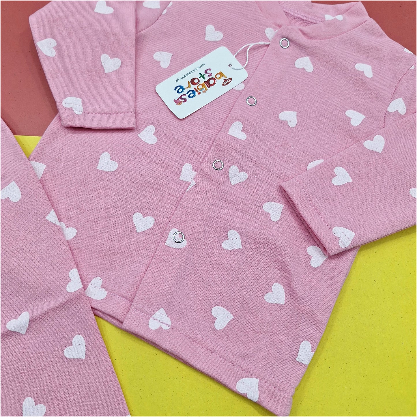 TBS - Night Suit - Pink - Hearts