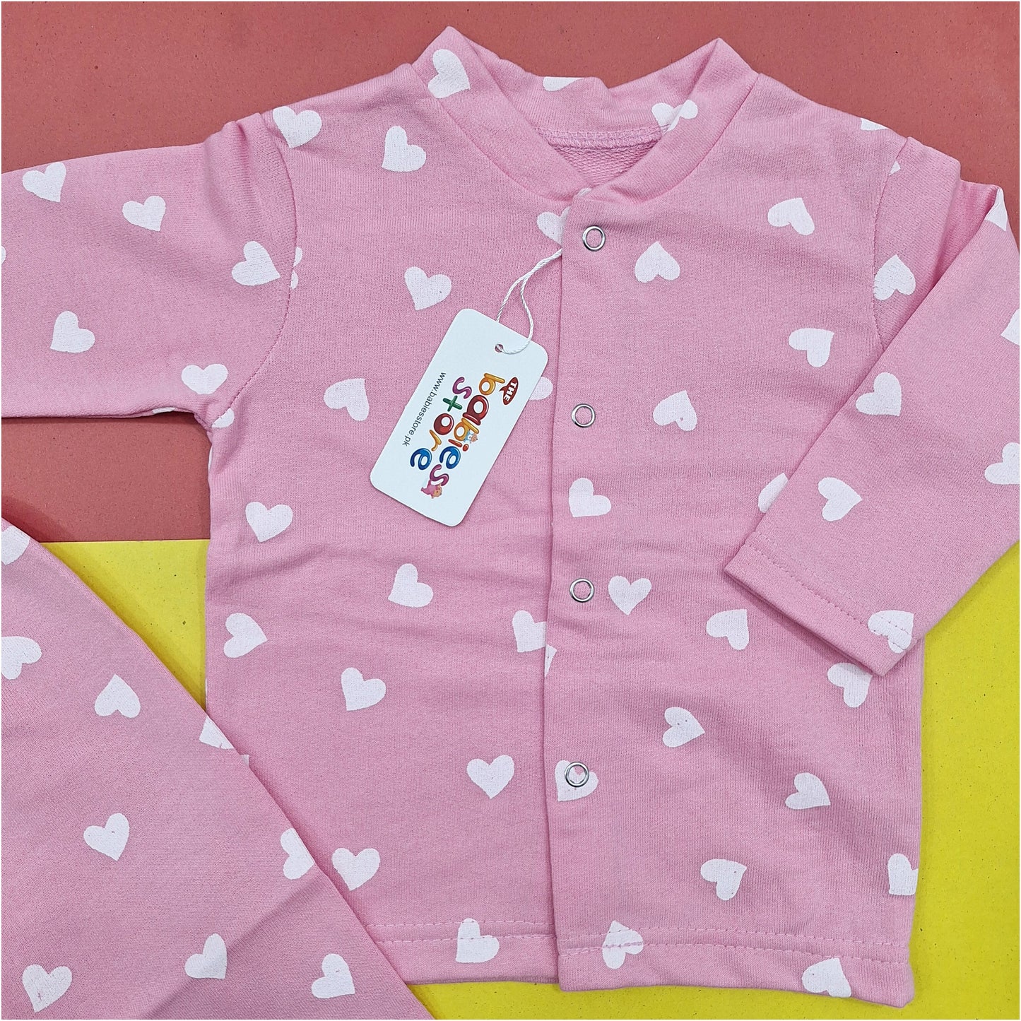 TBS - Night Suit - Pink - Hearts