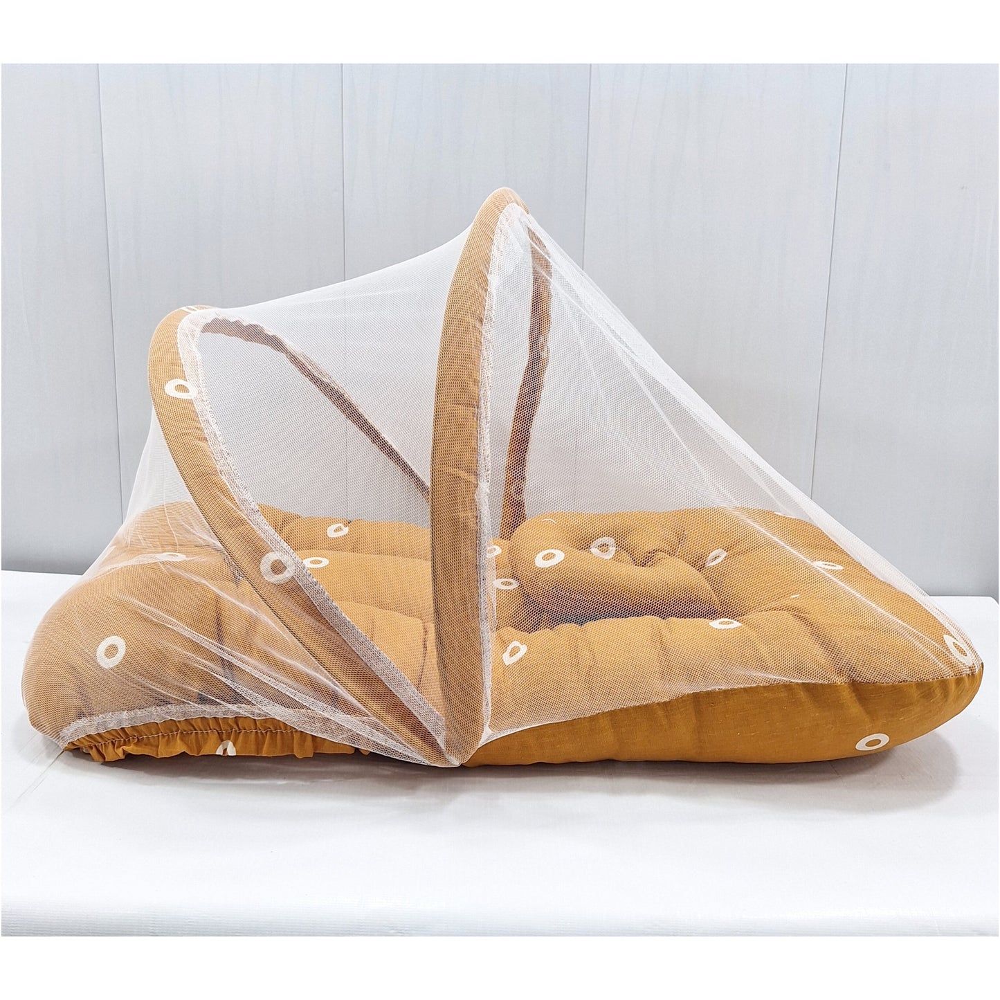 Mosquito Bed Net - Vol-10-24 - Orange - Circles