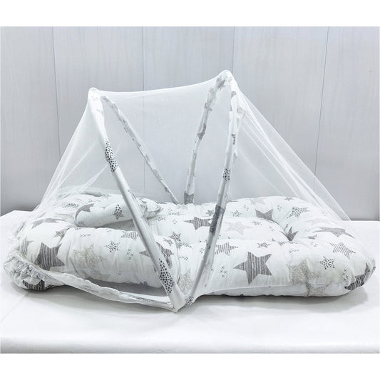 Mosquito Bed Net - Vol-10-24 - White & Black - Stars