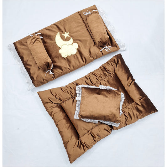 Royal's - 5 Pieces - Baby Bedding Set - Golden Brown