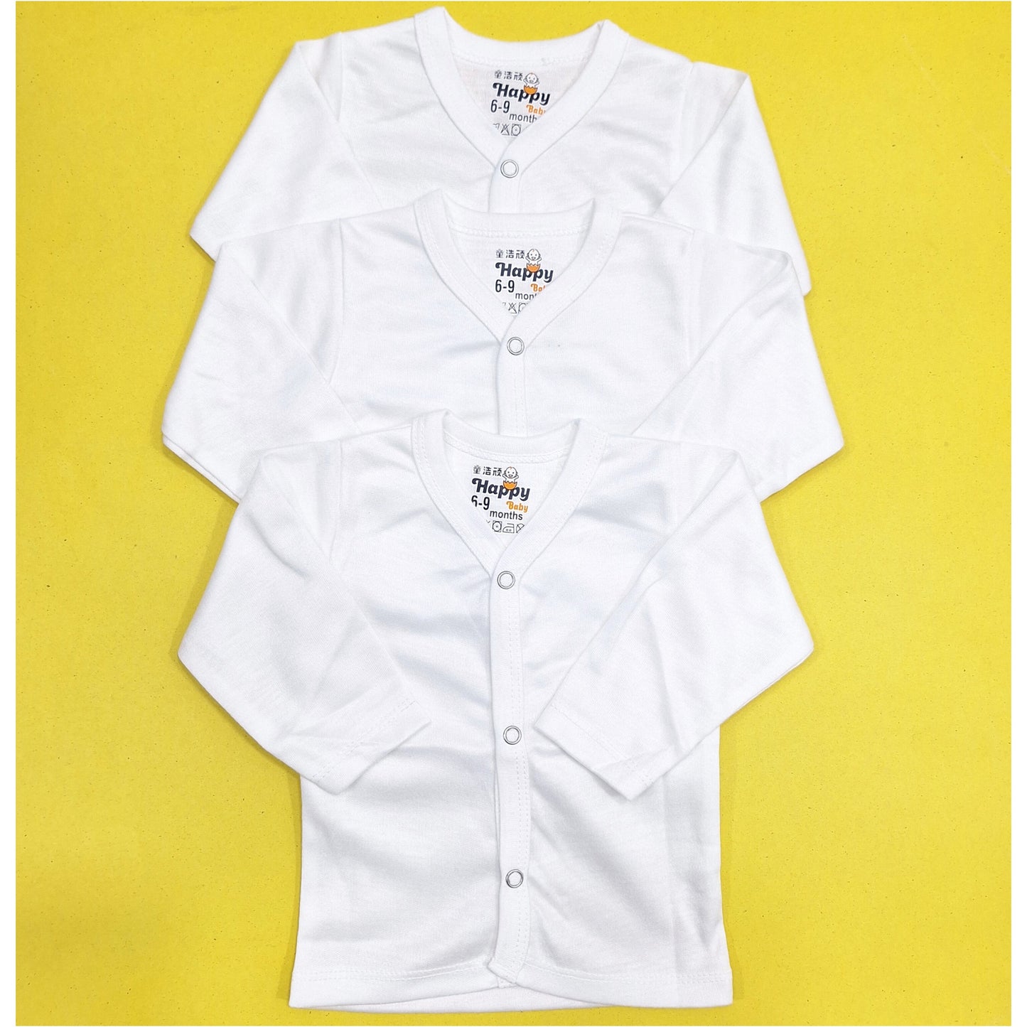 Pack of 3 - Buttoned Vests - White