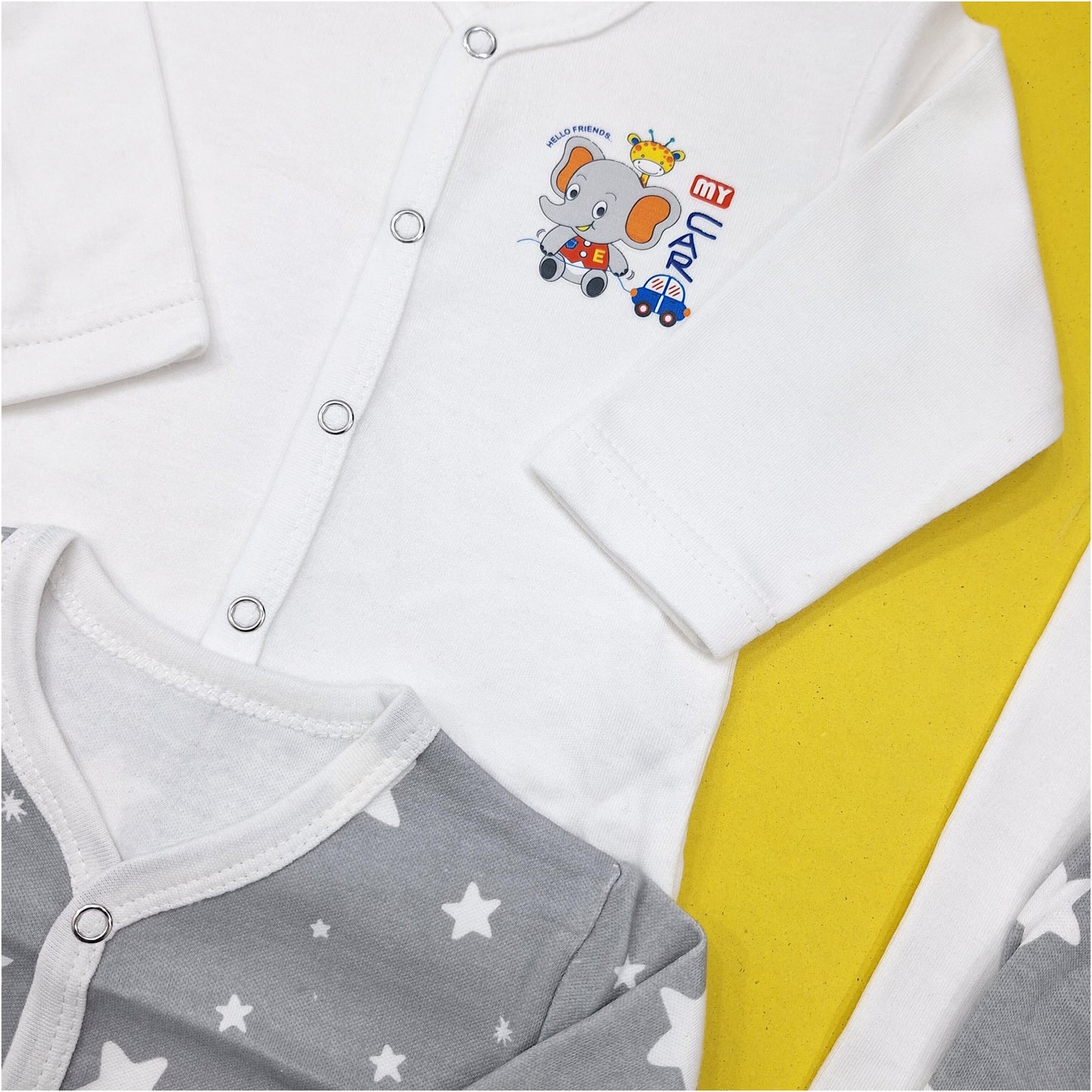 TBS - Pack of 2 - Night Suits - White & Stars