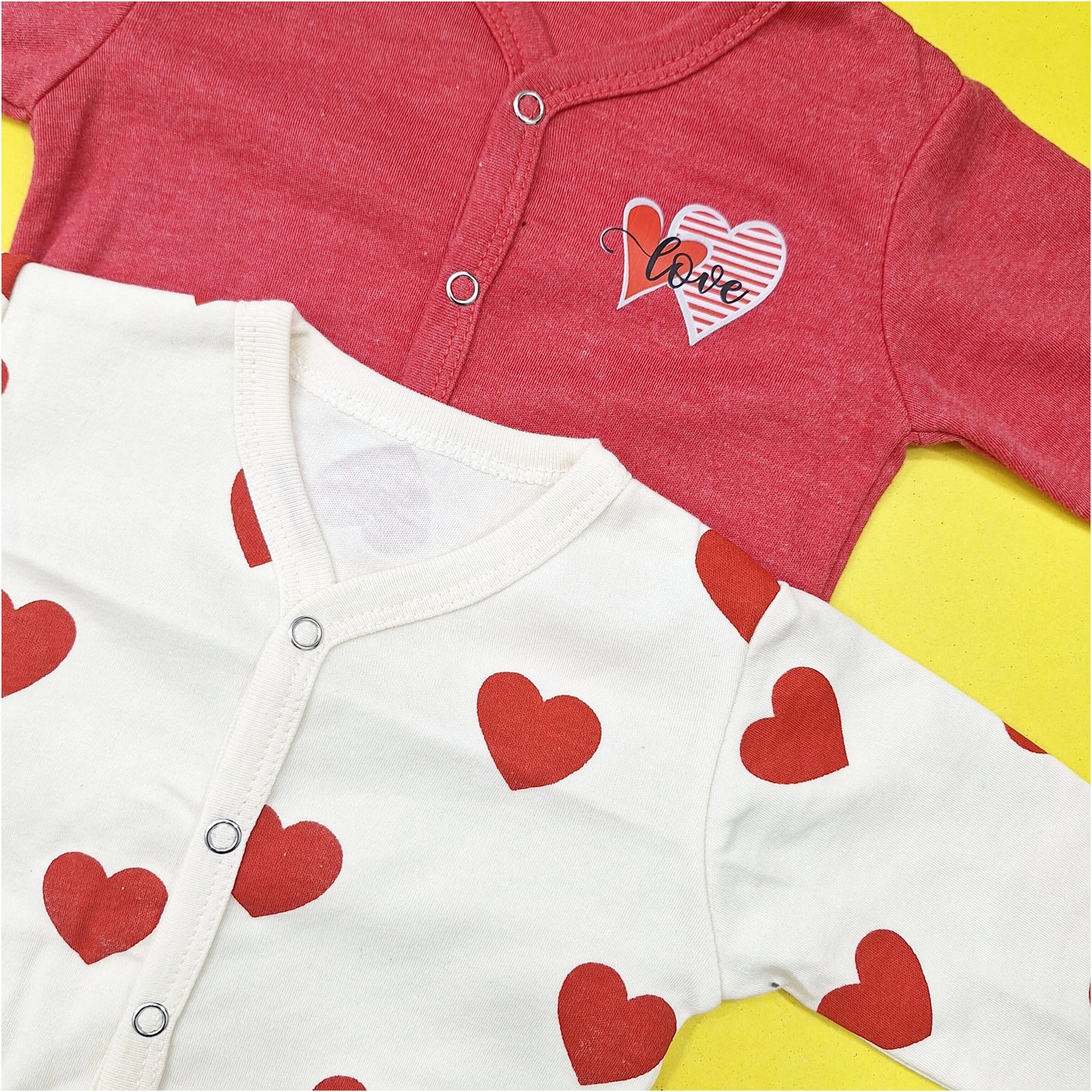 TBS - Pack of 2 - Night Suits - Red & Hearts