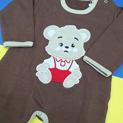 TBS - Fleece Romper - Brown - Bear