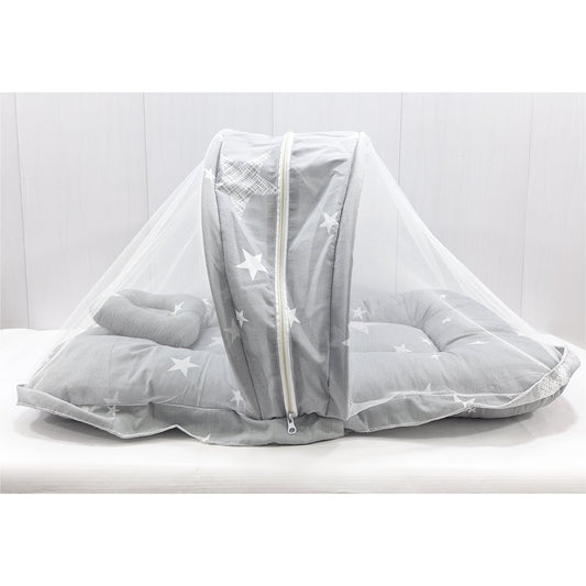 Mosquito Bed Net - Vol-11-24 - Light Grey - Stars