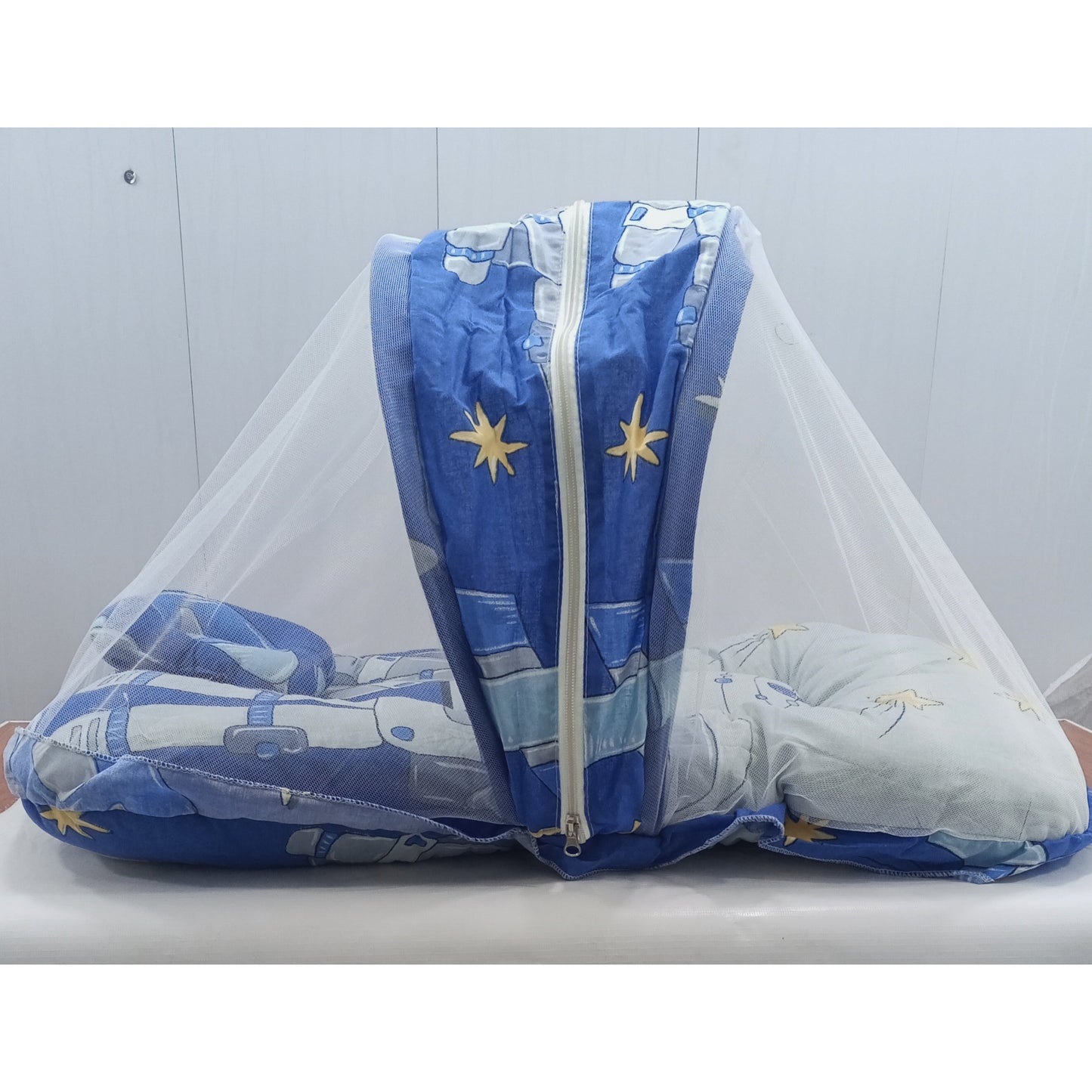 Mosquito Bed Net - Vol-12-24 - Blue & Grey - Spaceship