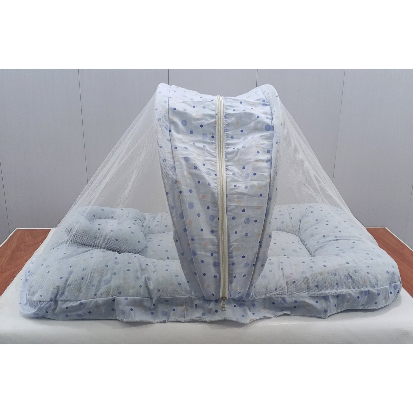 Mosquito Bed Net - Vol-12-24 - Blue - Polka