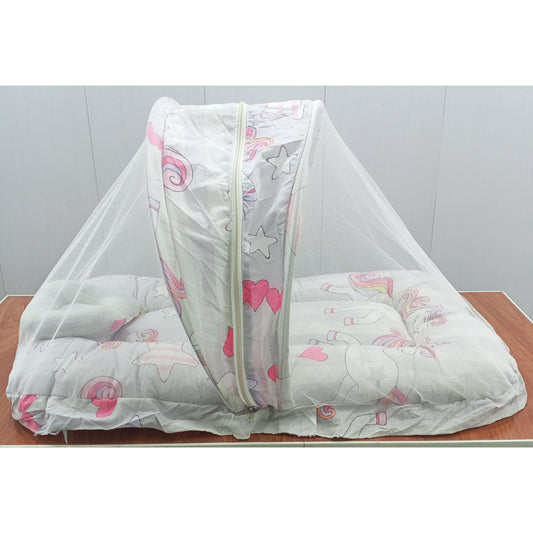 Mosquito Bed Net - Vol-12-24 - Pink - Lining Unicorn