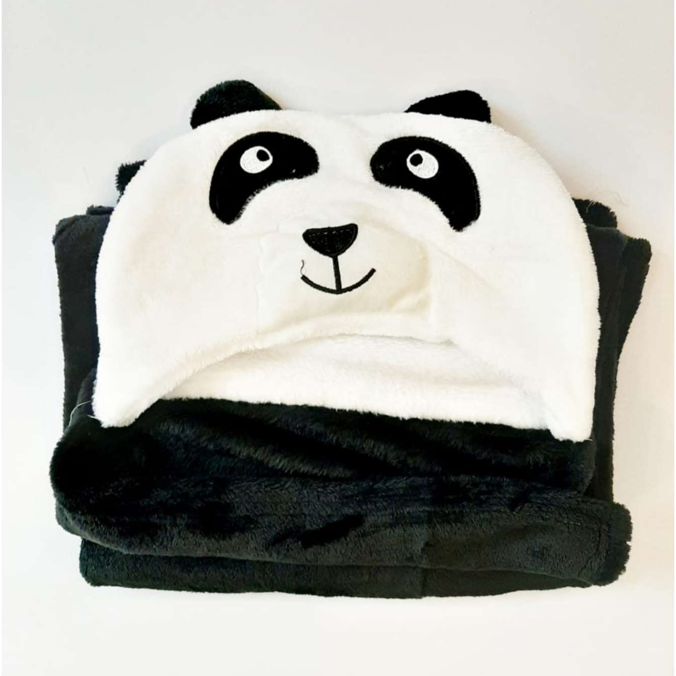 Hoodie Blanket - Black Panda