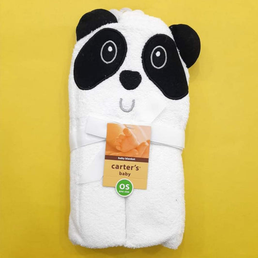 Baby Hooded Bath Towel - White - Panda