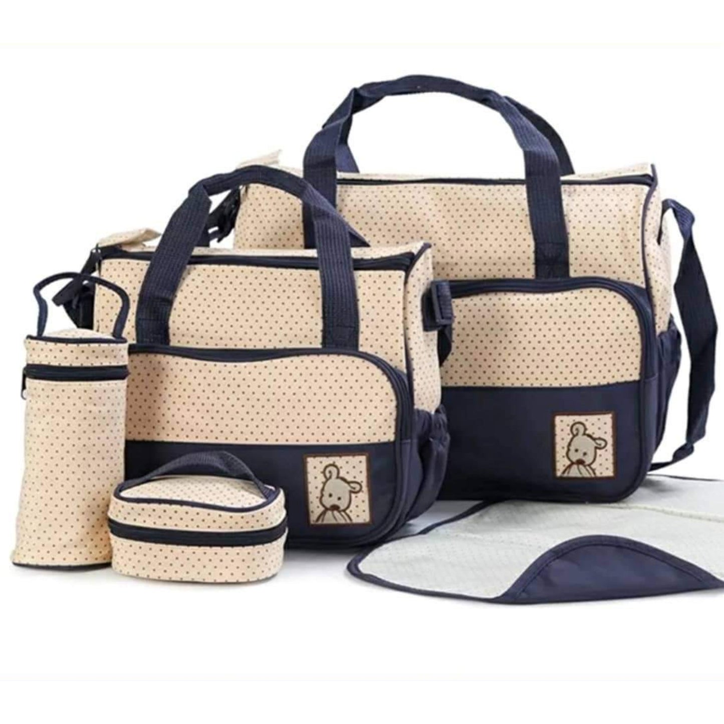 5 Pieces Dotted Bag Set