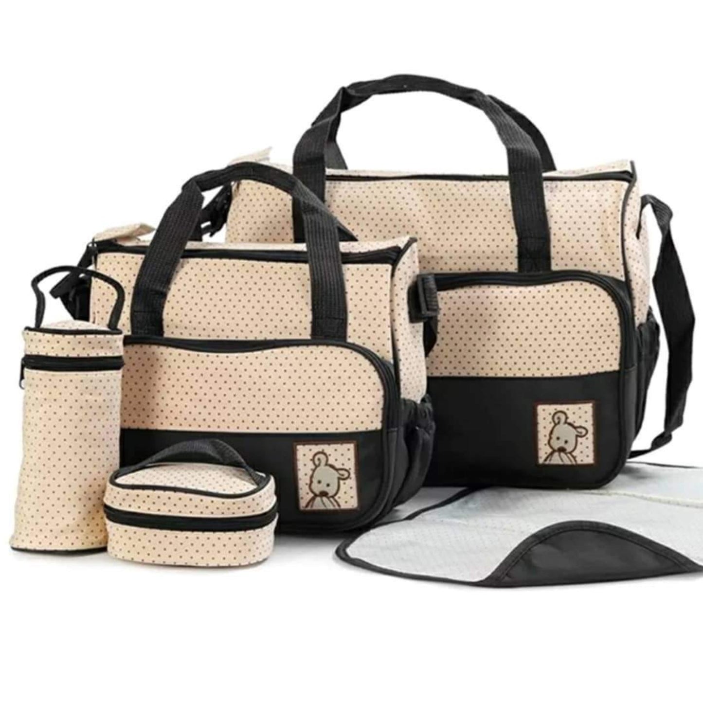 5 Pieces Dotted Bag Set