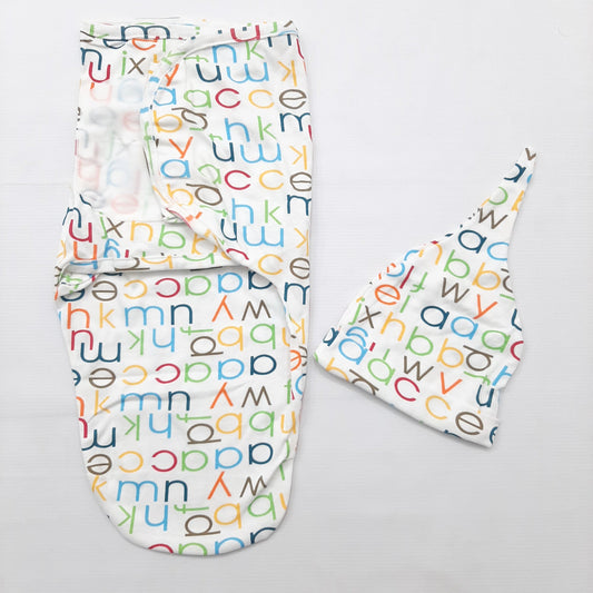 Swaddle with Cap - Alphabet