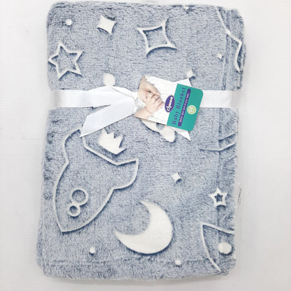 Glow in Dark Blanket - Gray Rocket