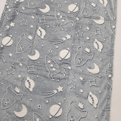 Glow in Dark Blanket - Gray Rocket