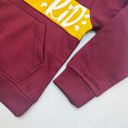 Super Kid Track Suit - Maroon & Yellow