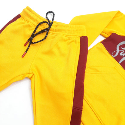 Super Kid Track Suit - Yellow & Maroon