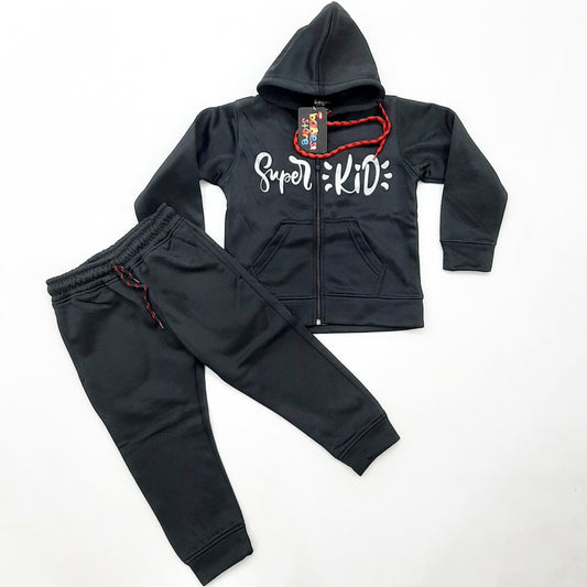 Super Kid Track Suit - Black