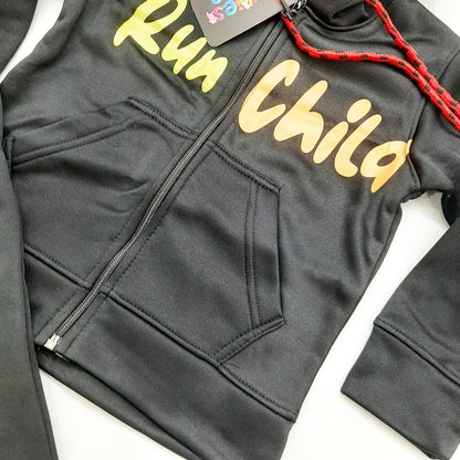 Run Child Track Suit - Black