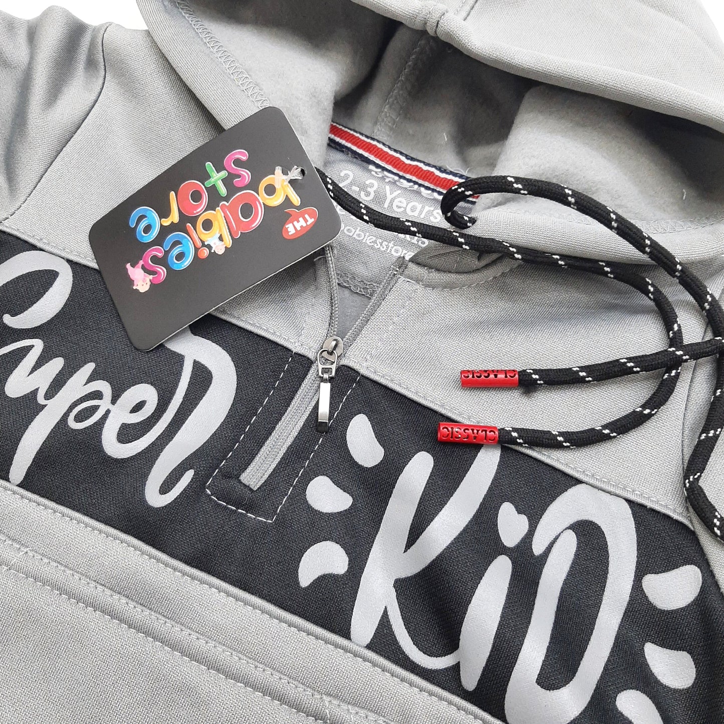 Super Kid Track Suit - Gray & Black