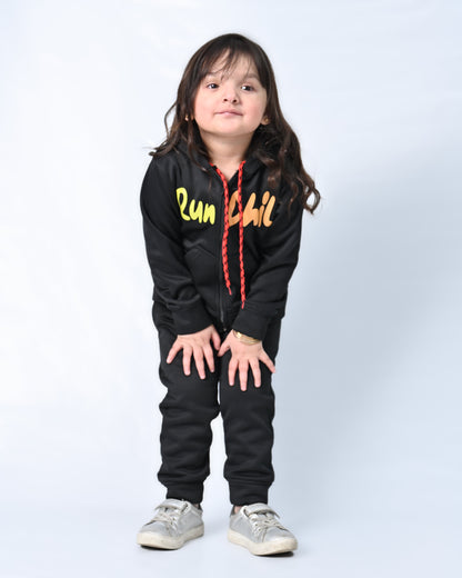 Run Child Track Suit - Black