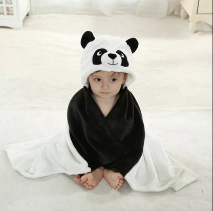 Hoodie Blanket - Black Panda