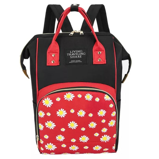 Flowers Waterproof Diaper Backpack