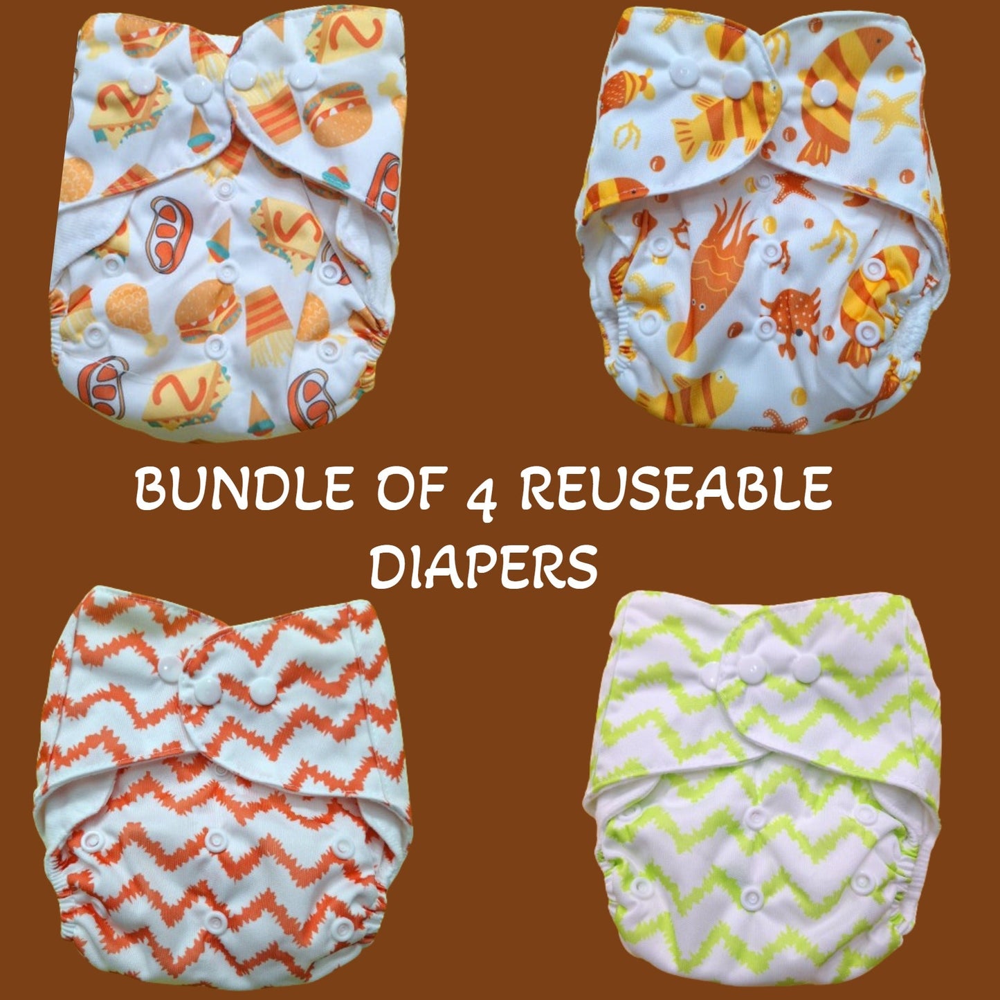 BUNDLE OF BABY REUSEABLE DIAPERS-4