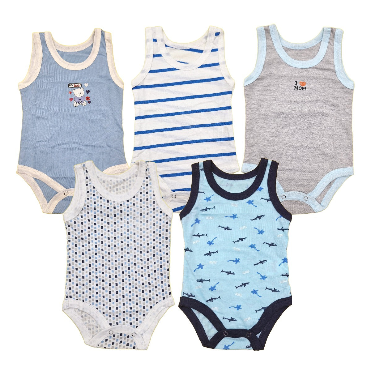 TBS - Pack of 5 Onesies - Boys