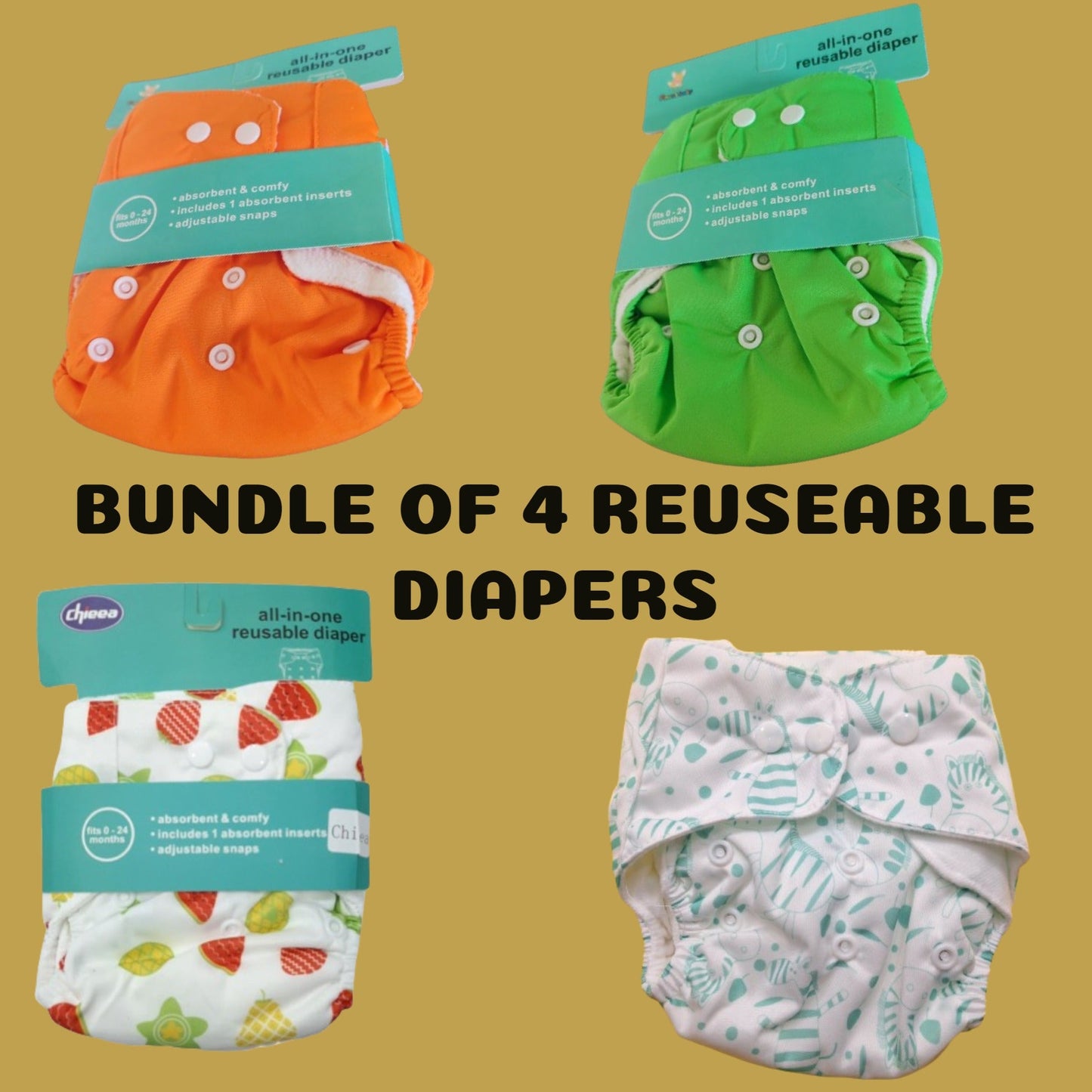 BUNDLE OF BABY REUSEABLE DIAPERS-3