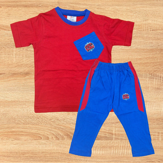 Super Kid - Short Sleeves - Track Suit - Red