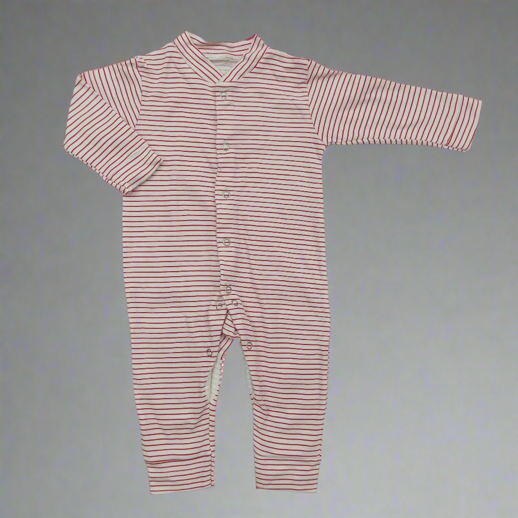 Bluefly Sleep Suits - Pink Lines