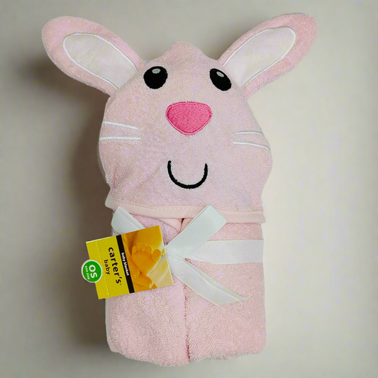 Baby Hooded Bath Towel - Pink - Rabbit