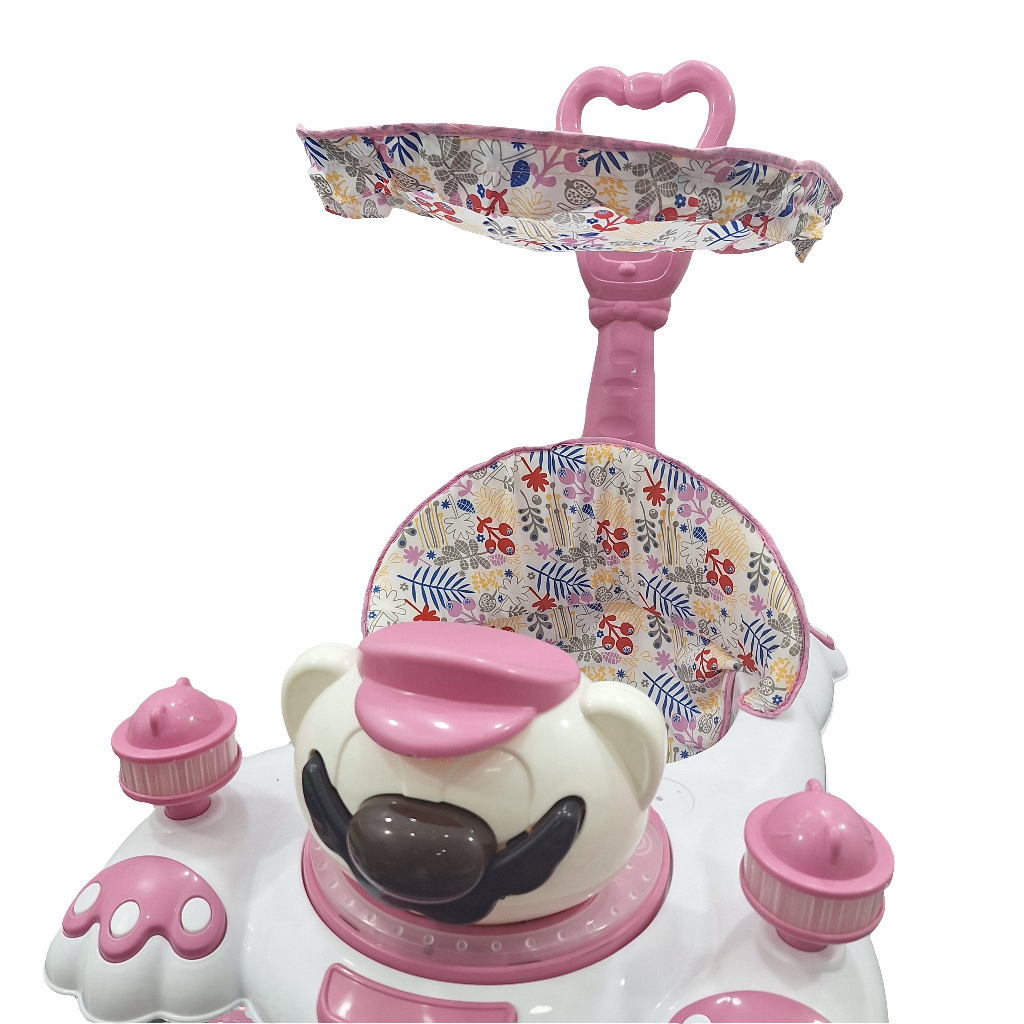 3 In 1 - Baby Walker & Rocker - Pink & White - 9916