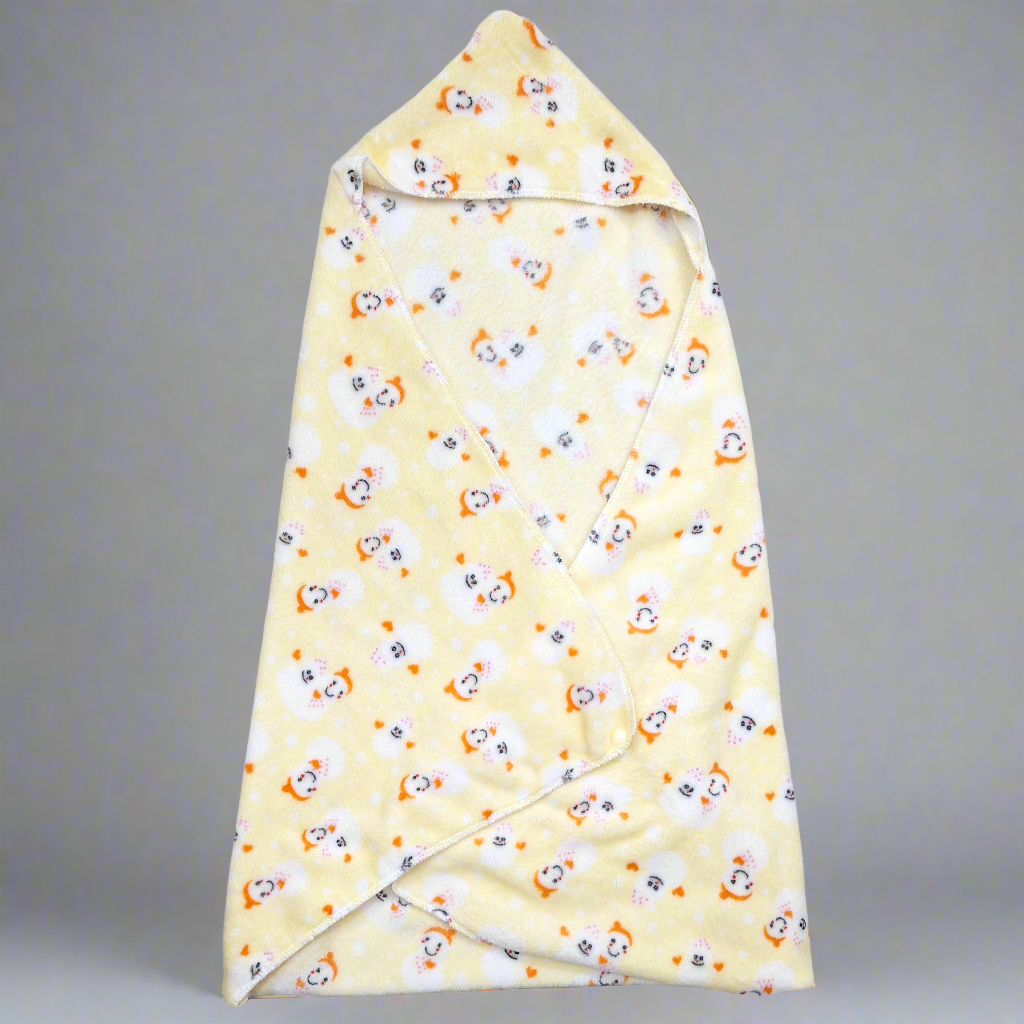 Plush Wrapping Sheet - Yellow - Snowman