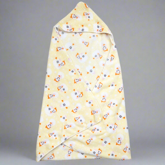 Plush Wrapping Sheet - Yellow - Snowman