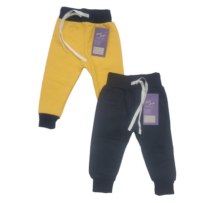 Pack of 2 Fleece Trousers - Yellow & Black - 2 to 3 Years