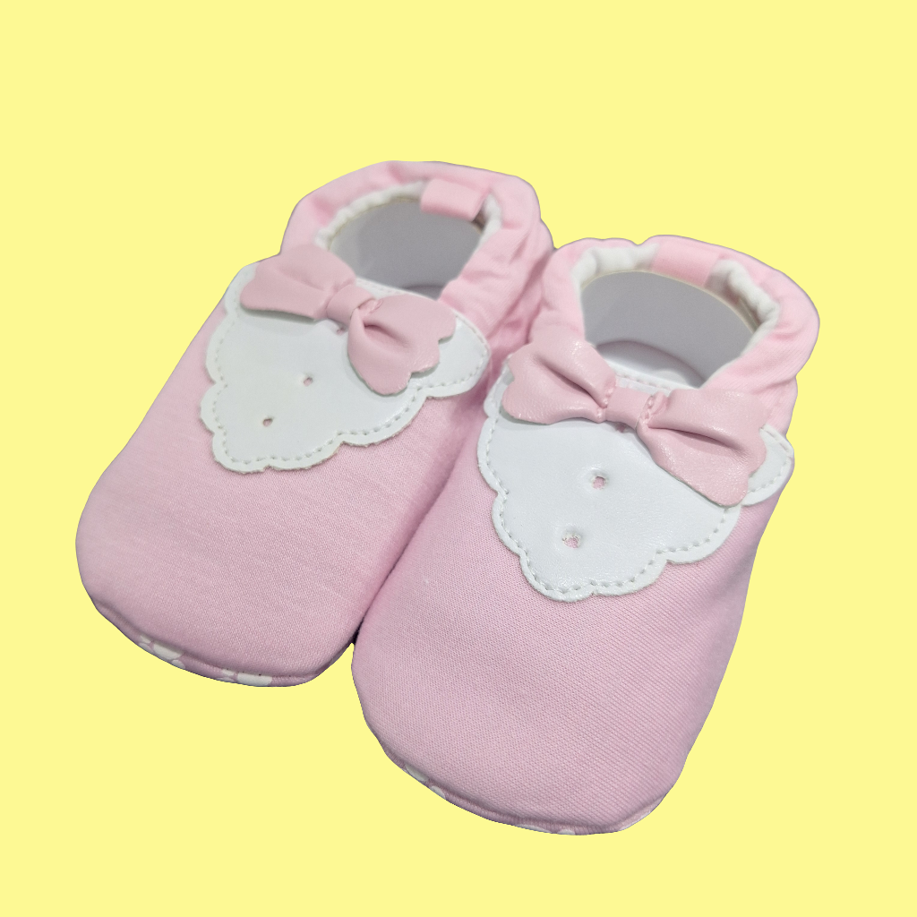 Baby Character Shoe - Pink Bow