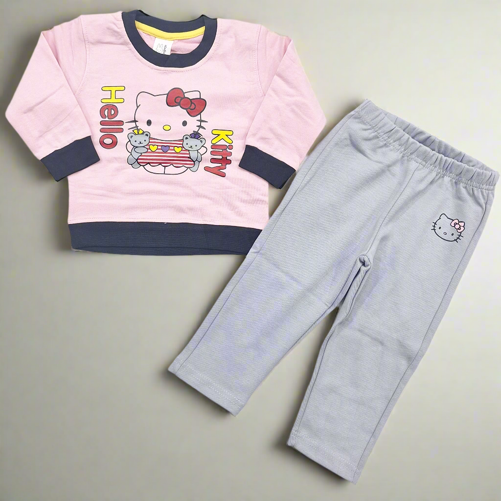 Nijntje - Night Suit - Hello Kitty - Pink & Gray