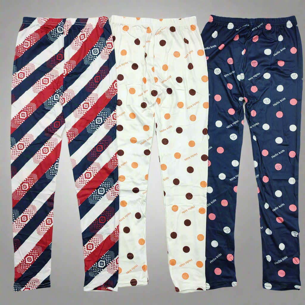 Bundle of 3 - Printed Tights - Design 1 - 8 to 10 Years