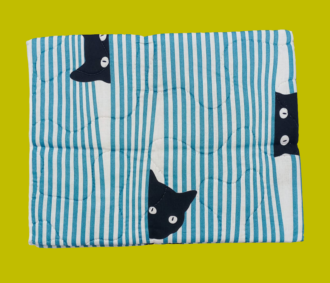 Diaper Changing Sheet - Cat & Lines