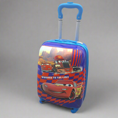 4 Wheels - Kids Travel Trolley - Blue - Cars