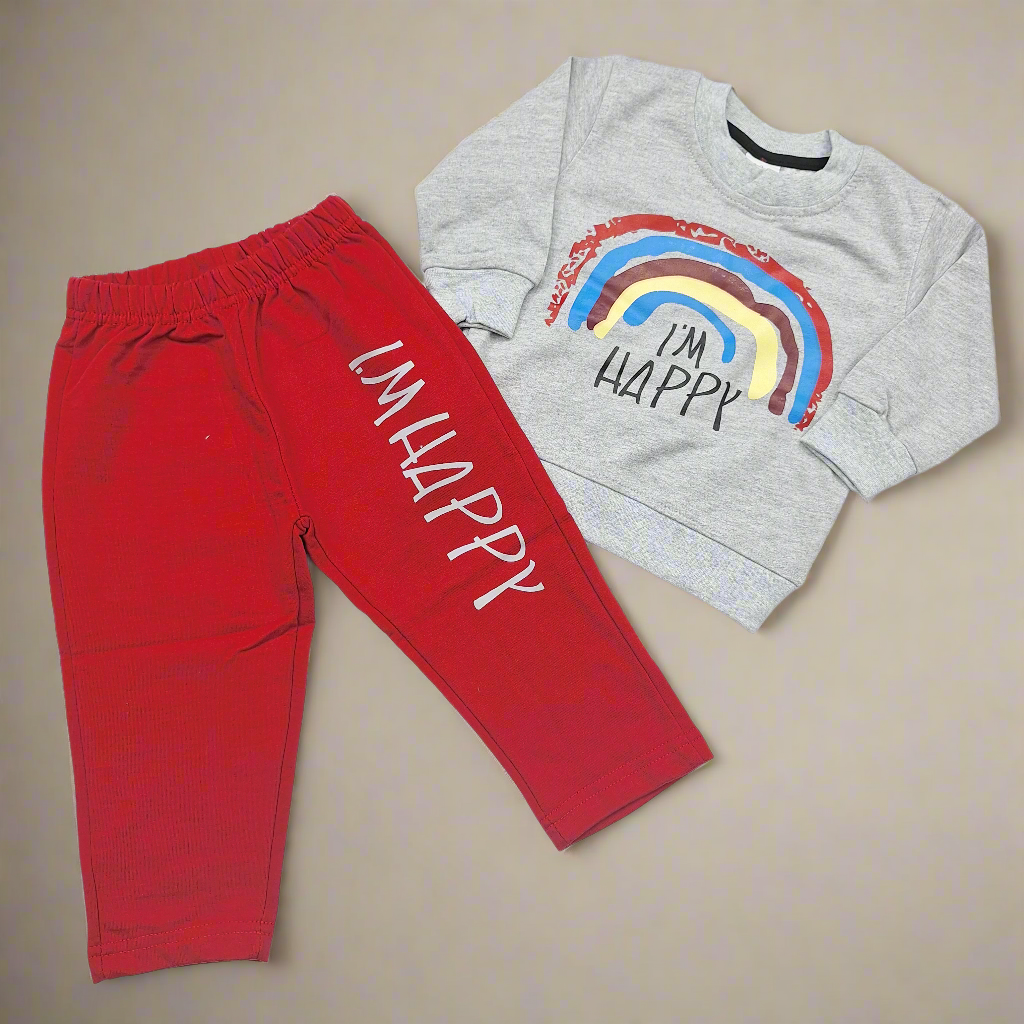 Nijntje - Night Suit - Happy - Dark Gray & Red