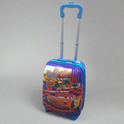 4 Wheels - Kids Travel Trolley - Blue - Cars