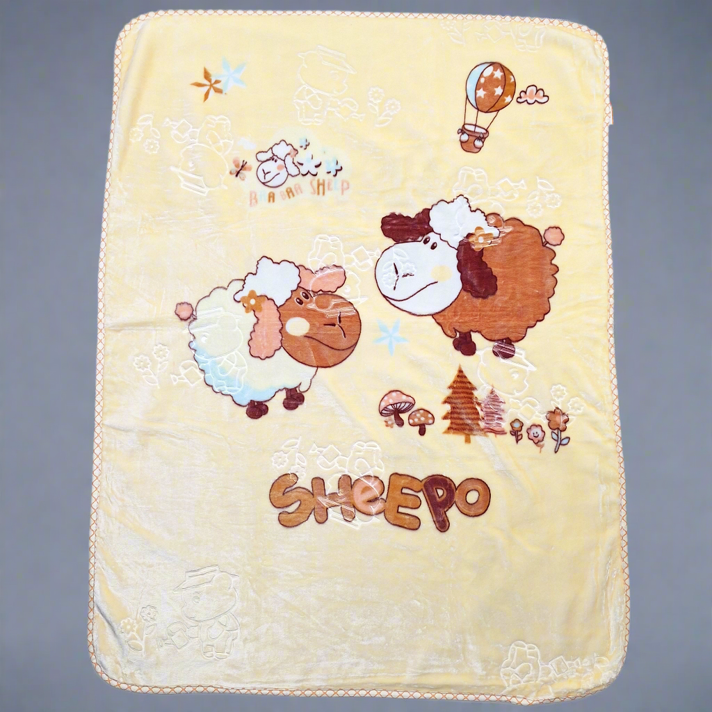 Little Nights - Baby Blanket - Yellow - Sheeps - Large