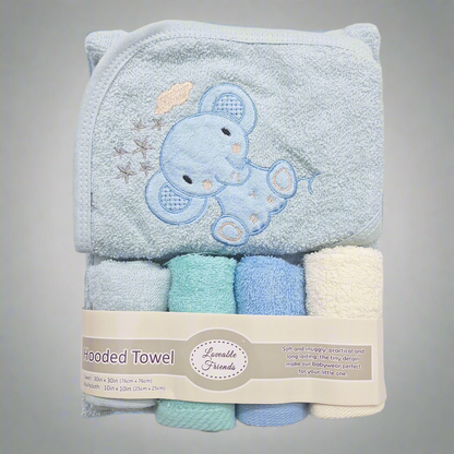 5 Pieces - Loveable Friends - Bath Towel Gift Set